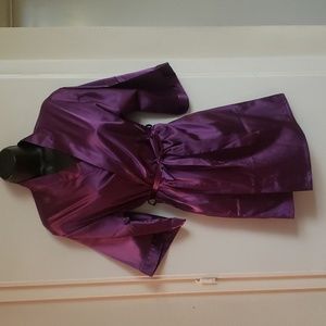 KIDS PURPLE SATIN ROBE SIZE L